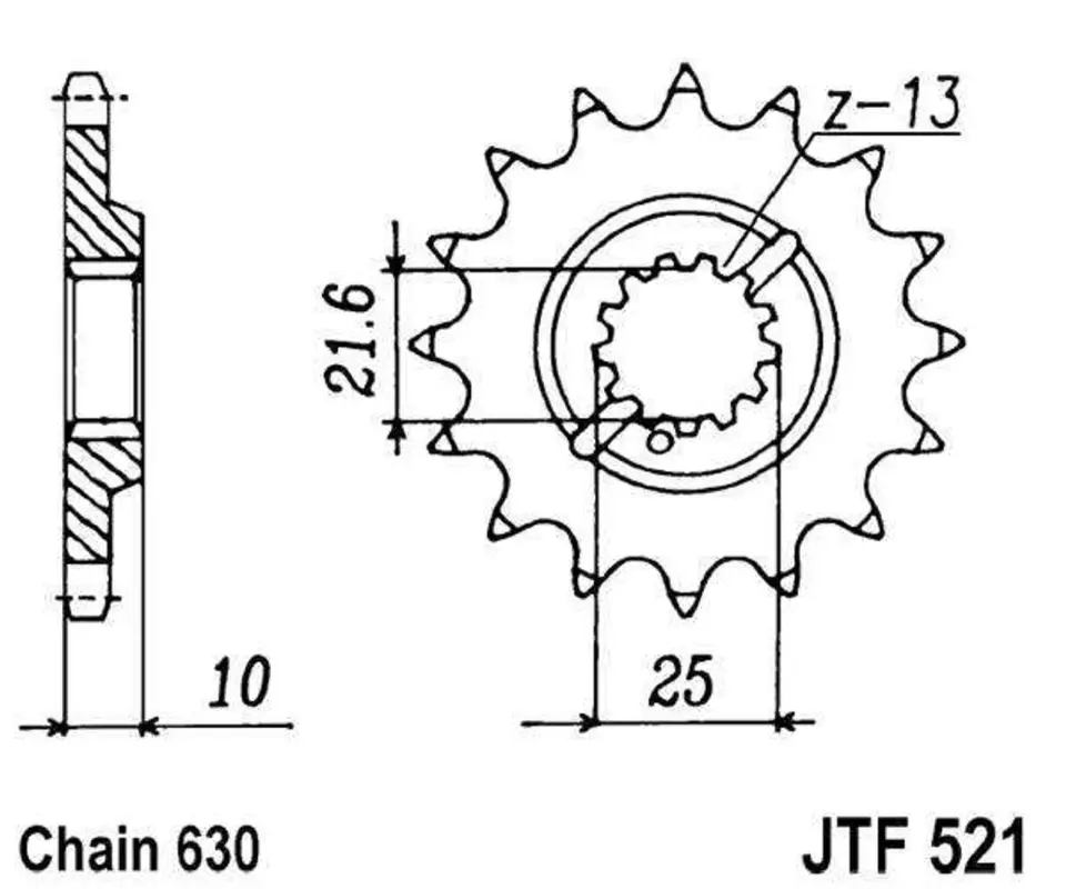 Víkendová Akce Řetězové kolečko JT JTF 521-15 15 zubů, 630