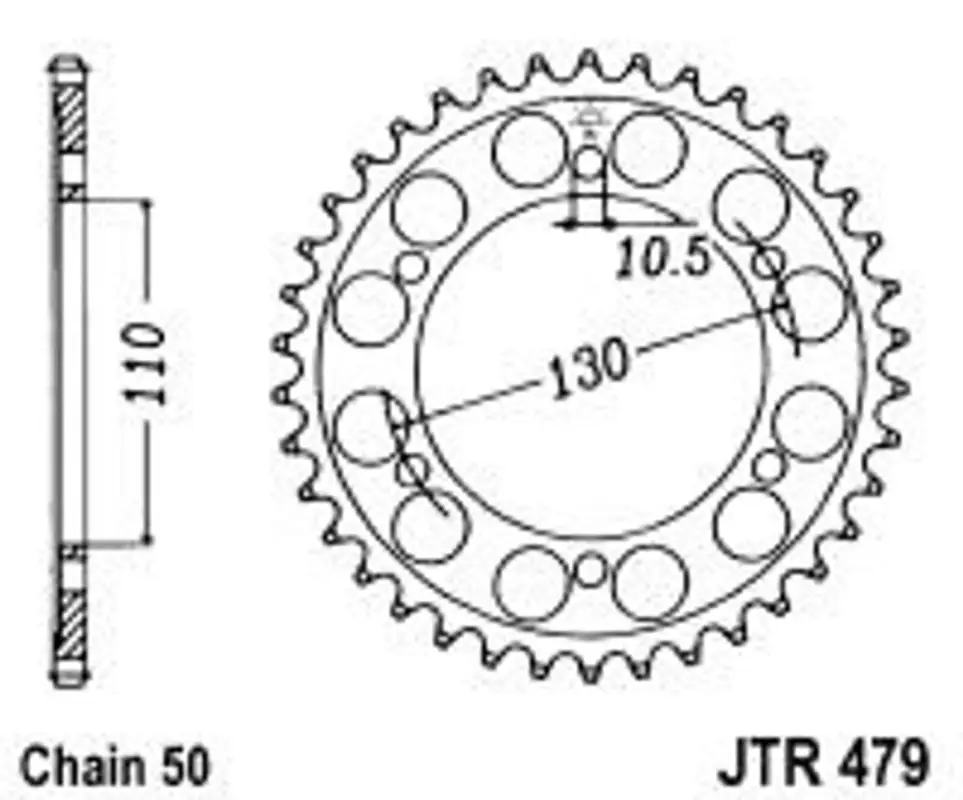 Řetězová rozeta JT JTR 479-45 45 zubů, 530 Zlevněný