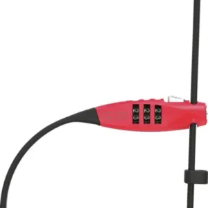 Speciální uzamykatelné stahovací lanko s ocelovým jádrem Combiflex (délka kabelu 45cm,červená), ABUS Novinka