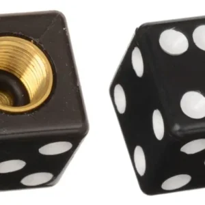 čepičky ventilků Lucky Dice, OXFORD (černé, pár) Ihned K Objednání