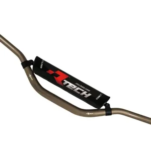 řídítka (Michael P.) s proměnlivým průřezem o průměru 28,6 - 22 mm s hrazdou a chráničem, RTECH (barva titan Poslední Šance