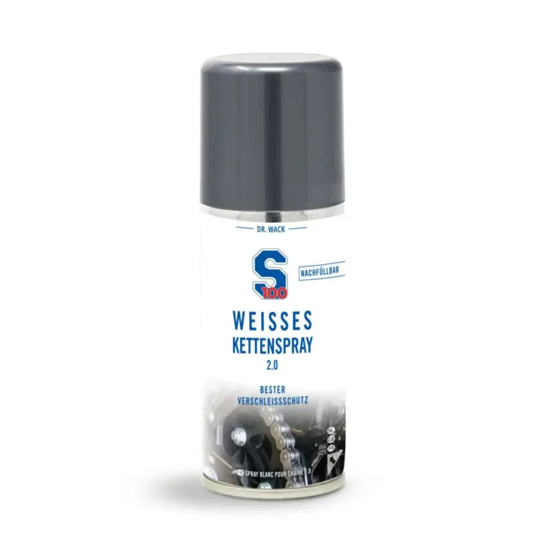Aktuální S100 mazivo na řetězy - White Chain Spray 2.0 100 ml
