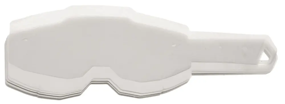 100% strhávací slídy plexi STANDART pro brýle RACECRAFT/ACCURI/STRATA - USA (20 vrstev v balení, čiré) Ověřený