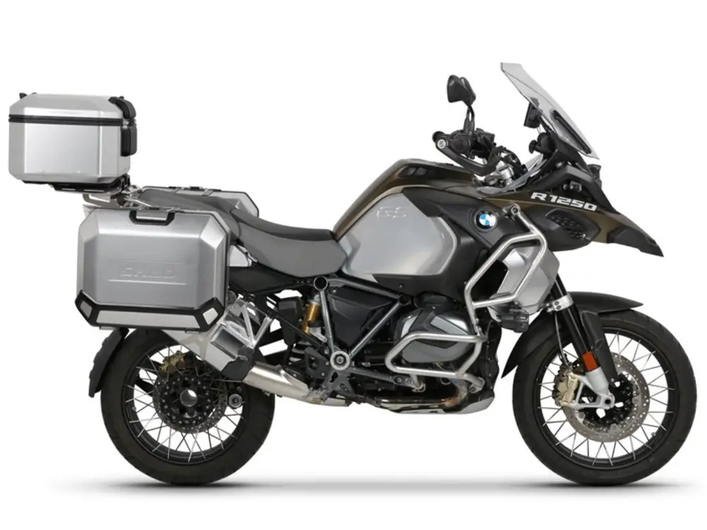 Finální Výprodej Kompletní sada hliníkových kufrů SHAD TERRA, 37L topcase 36L/47L boční kufry, včetně montážní sady a plotny SHAD R 1200 GS Adventure/ R 1250 GS Adventure