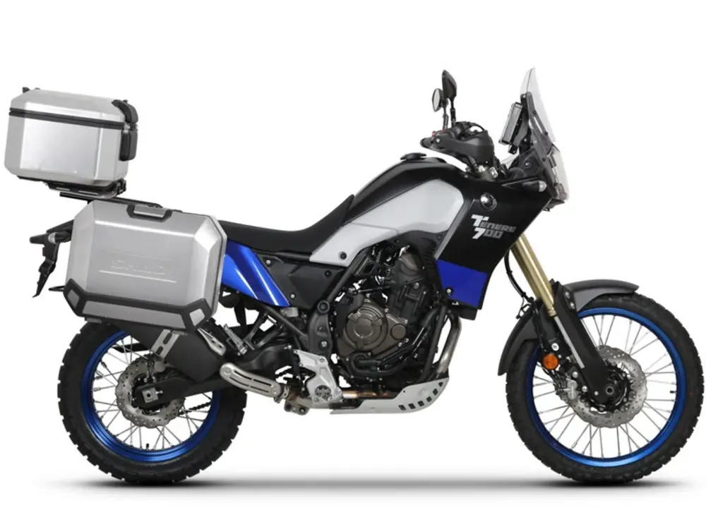 Speciální Cena Kompletní sada hliníkových kufrů SHAD TERRA, 37L topcase 36L/47L boční kufry, včetně montážní sady a plotny SHAD YAMAHA Tenere 700 XTZ690