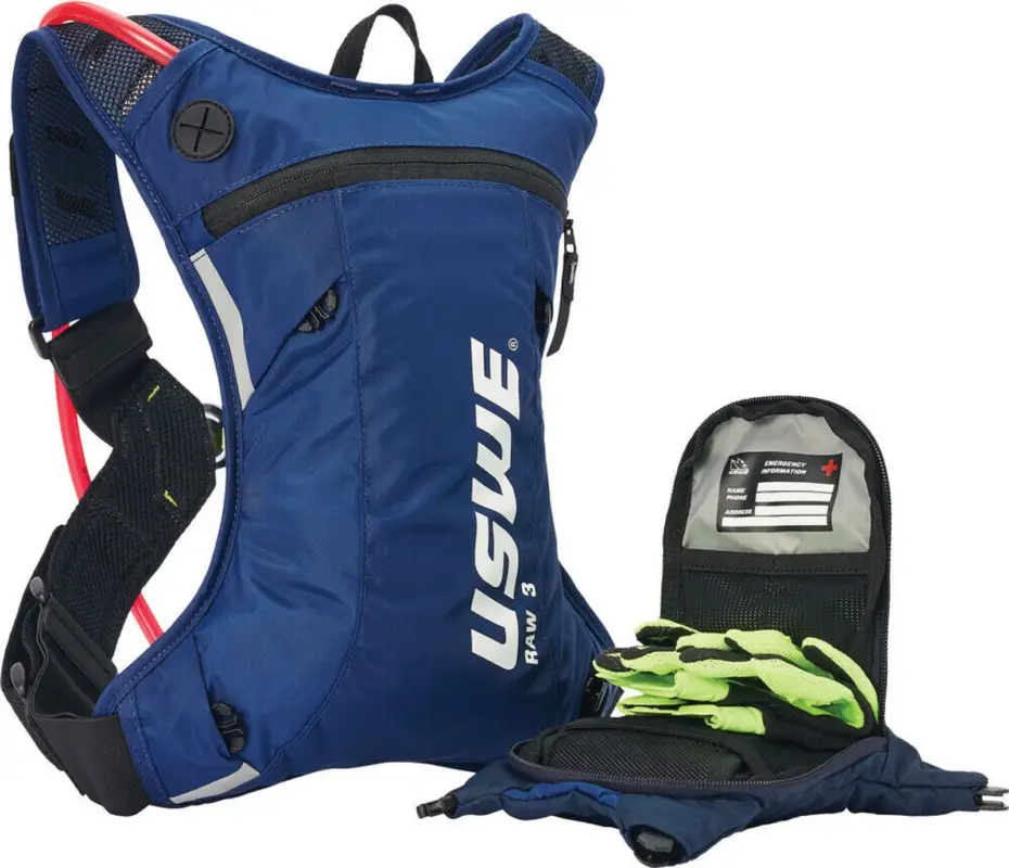 batoh ENDURO RAW 3, USWE - ŠVÉDSKO (factory modrá, objem 3L, hydrobag 1,5L) Novinka