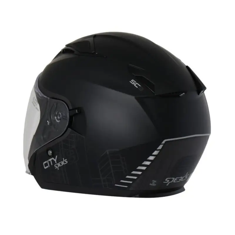 Oblíbený SPEEDS skúrtová moto přilba City III Black