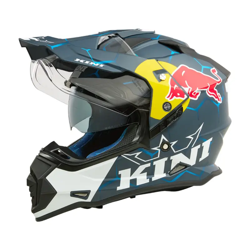 Levný Moto helma KINI Red Bull ADV 1.0 modrá/bílá