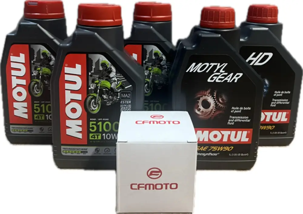 Kup Teď MOTUL Sada pro kompletní výměnu olejů CFMOTO X850/X1000 STANDARD