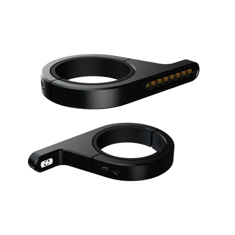 Zlevněný blinkry na trubky přední vidlice DarkTurner, OXFORD (black)