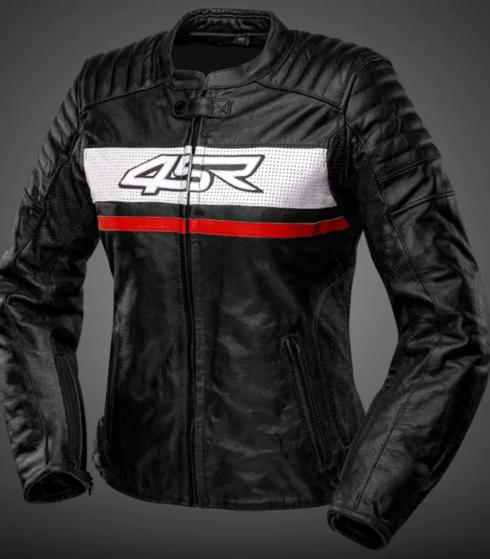 4SR Dámská kožená moto bunda ROADSTER lady III RED Nejprodávanější