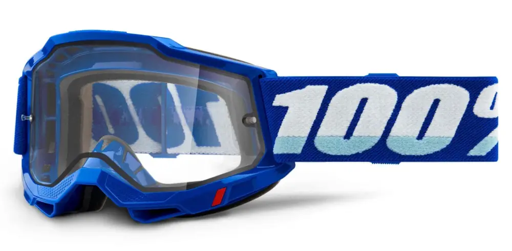 ACCURI 2, 100% Enduro Moto brýle modré, čiré Dual plexi Poslední Šance