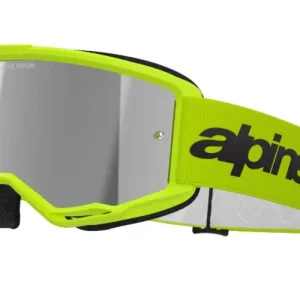 Alpinestars brýle VISION 3 WORDMARK, ALPINESTARS (žlutá fluo, zrcadlové stříbrné plexi) Nejlepší Volba