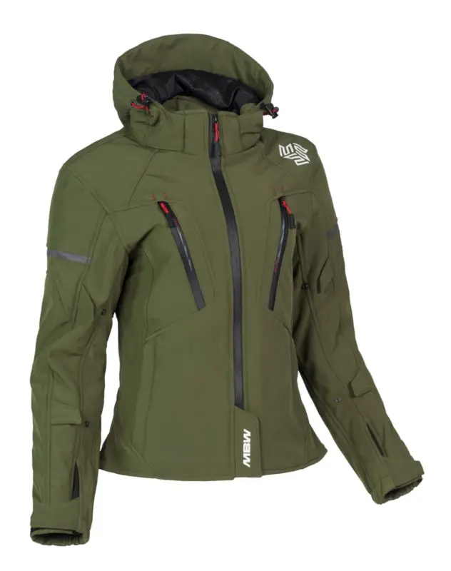 MBW Dámská softshell moto bunda HANA green Značkový