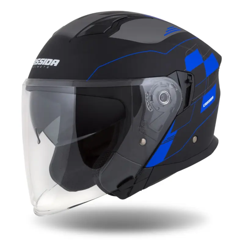 Ihned K Objednání CASSIDA Otevřená moto přilba Jet Tech ROXOR modrá
