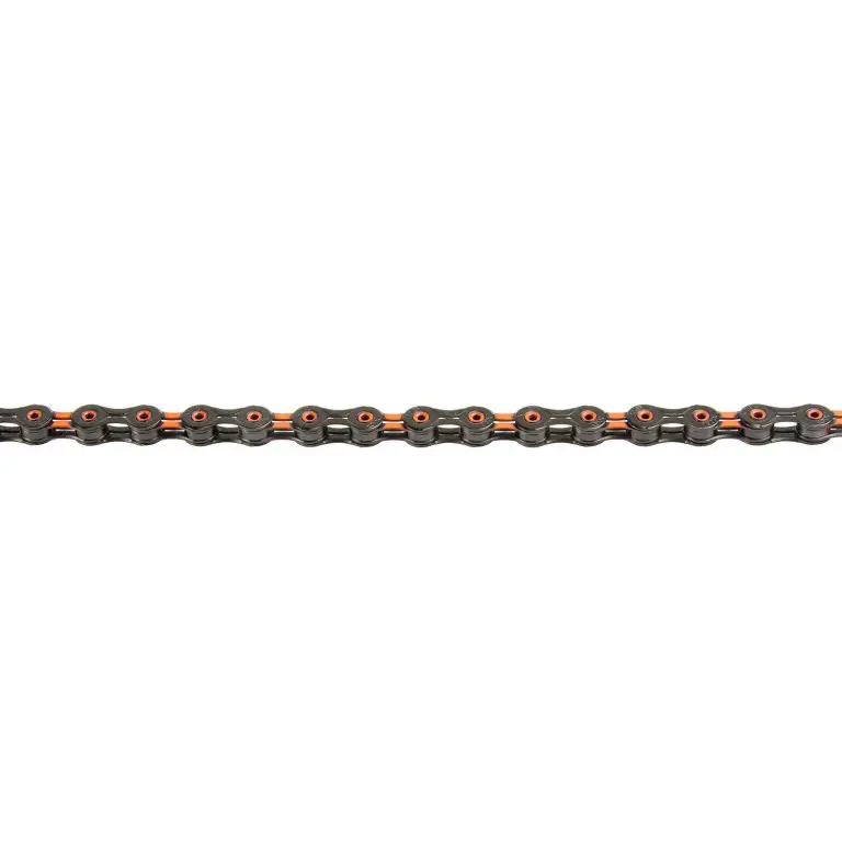 řetěz KMC DLC11 oranžovo-černý 118čl. BOX Must-Have