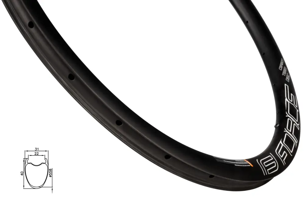 Ihned K Objednání ráfek FORCE GRAVEL plášťový KARBON 40mm, 24děr