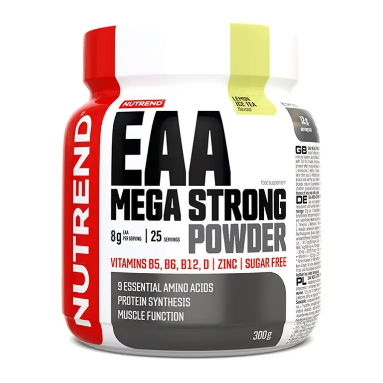 Akční Cena nápoj Nutrend EAA Mega Strong Powder 300g ledový čaj citron