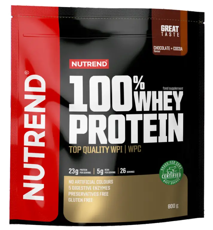 nápoj Nutrend 100% WHEY PROTEIN 800g čokoláda+kakao Značkový