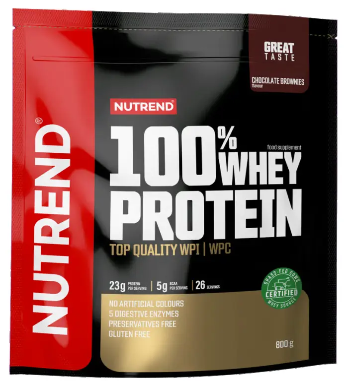 nápoj Nutrend 100% WHEY PROTEIN 800g čokoládové brownies Nejlepší Cena