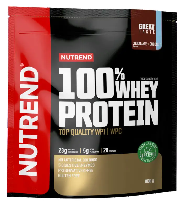 nápoj Nutrend 100% WHEY PROTEIN 800g čokoláda+kokos Nejlepší Volba