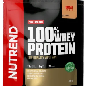 Zlevněný nápoj Nutrend 100% WHEY PROTEIN 800g ledová káva