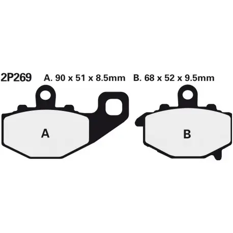 Levný Zadní brzdové destičky Nissin Kawasaki ER-6n 650 Left/Rear 2012 -směs ST