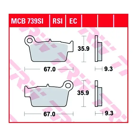 Výhodná Nabídka Zadní brzdové destičky TRW / Lucas TM250 , F 2005 -směs RSI
