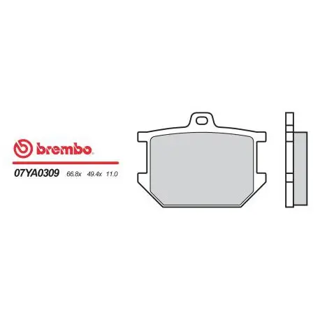 Přední brzdové destičky Brembo Yamaha 650 XS D1E, F, F2 1977 - 1979 směs 09 Akce