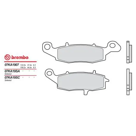 Přední brzdové destičky Brembo Kawasaki 900 VN CUSTOM 2007 -směs SA Výhodná Nabídka