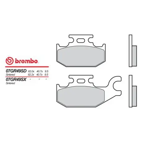 Oblíbený Přední brzdové destičky Brembo Can-Am 650 TRAXTER MAX LEFT/REAR 2003 - 2005 směs SD