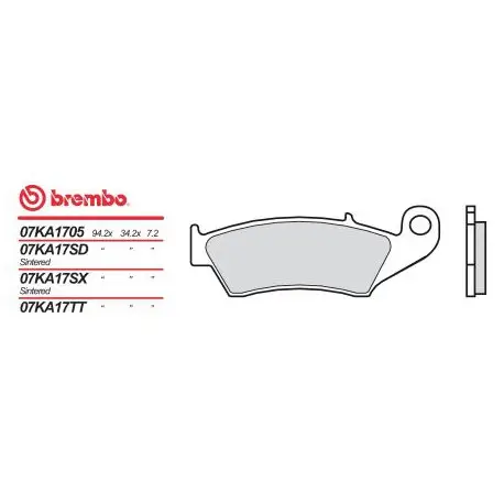 Přední brzdové destičky Brembo Kawasaki 250 KX F 2004 -směs TT Cenově Výhodný