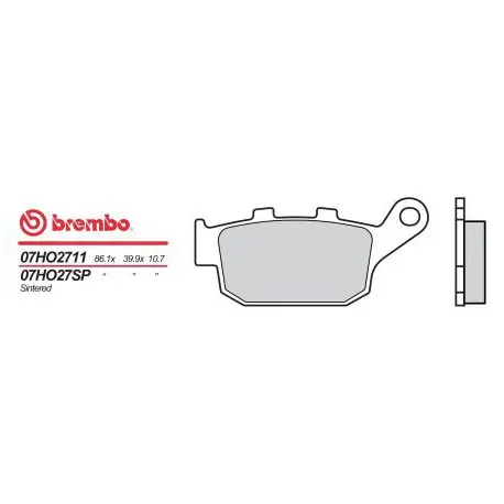 Značkový Zadní brzdové destičky Brembo Buell 1200 XB12 S LIGHTNING 2004 - 2008 směs 11