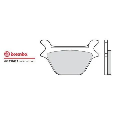 Zadní brzdové destičky Brembo Harley-Davidson 883 XLH 883 SPORTSTER 1987 - 1989 směs 11 Poslední Šance