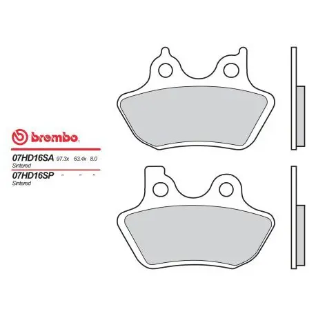 Značkový Zadní brzdové destičky Brembo Harley-Davidson 1200 XL SPORTSTER SPORT 2000 - 2003 směs CC