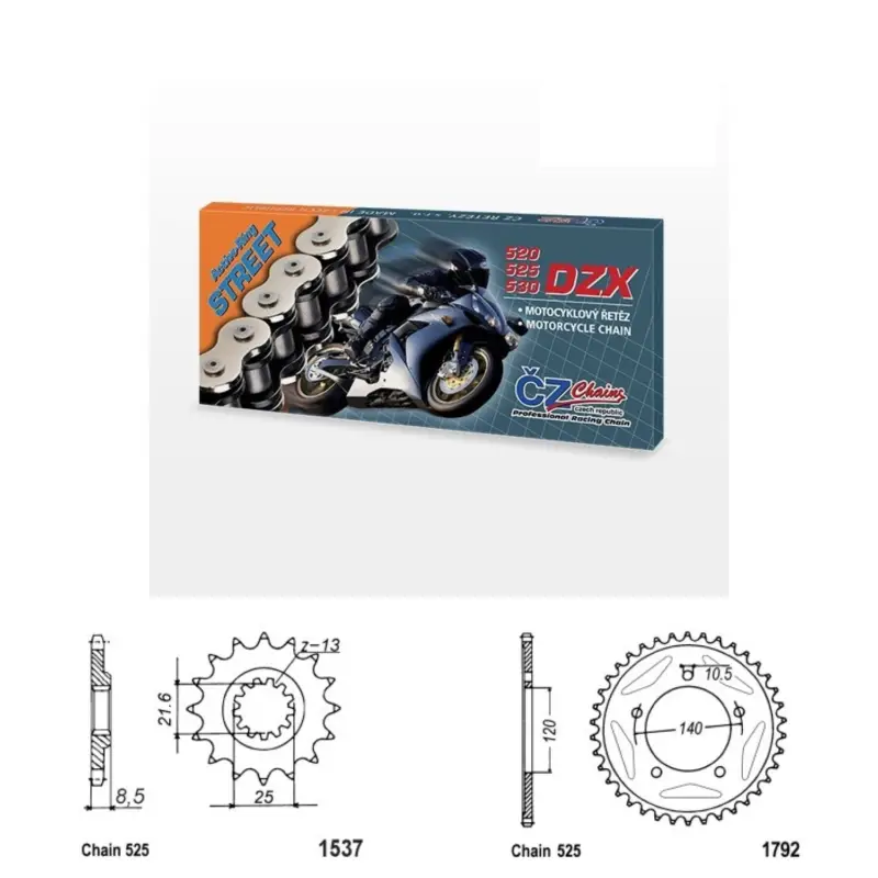 Řetězová sada s ČZ X-ring KAWASAKI KLV 1000 rok 04-06 Bezpečná Platba