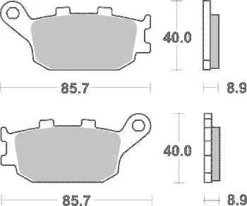 Brzdové destičky TRW Lucas zadní HONDA CBR 600 RR rok 03-06 Cenová Bomba