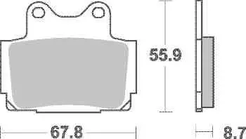 Brzdové destičky TRW Lucas zadní YAMAHA FZS 600 Fazer, SP rok 98-03 Značkový