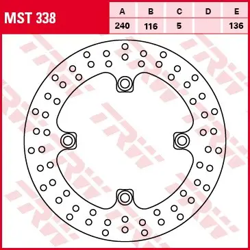 Brzdový kotouč TRW zadní TRIUMPH 675 Daytona rok 06-15 Jen Po Omezenou Doba