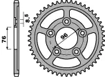 PBR zadní řetězové kolo 4375 43 C45 CAGIVA 125, PLANET (99), 125N-1 97-99 (ŘETĚZ 520) (JTR-BRAK) (MADE IN ITALY) Zlevněný