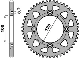 PBR řetězové kolo zadní 4453 50 F BETA 50RR 05-09 (řetěz 420) (MADE IN ITALY) Ihned K Objednání