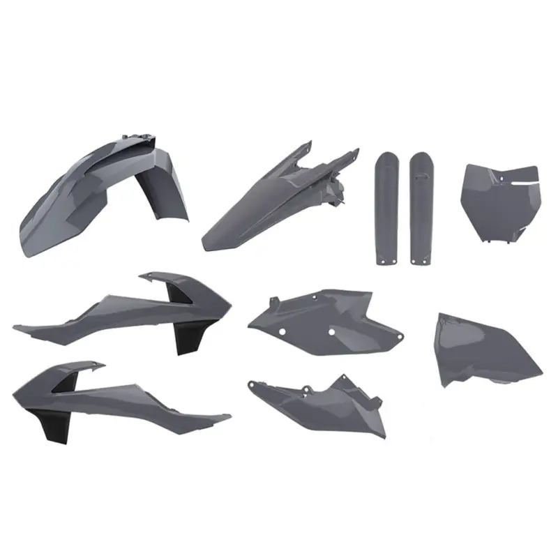 POLISPORT kompletní sada plastů (FULL KIT) KTM SX/SX-F 16-18 v sadě přední tabulka (8664900007) a kryty tlumičů (8398600011) barva šedá nardo šedá Top Prodej