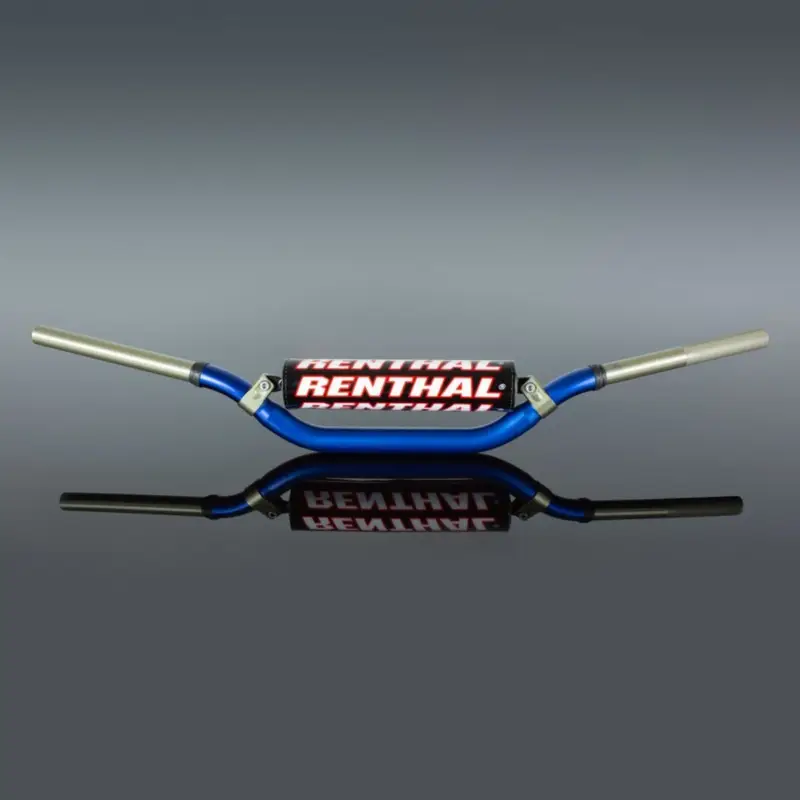 RENTHAL řidítka 1,1/8 (28,6mm) MX TWINWALL 999 HANDLEBAR BLUE MCGRATH / SHORT PADDED barva modrá s chráničem Cenový Hit