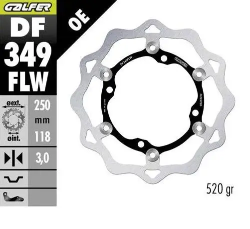 GALFER brzdový kotouč plovoucí 250mm SUZUKI RMZ 250 07- ,RMZ 450 05- Cenová Bomba