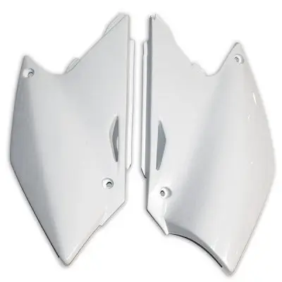 Časově Omezené UFO boční tabulky zadní KAWASAKI KXF 250 04-05 barva bílá KX