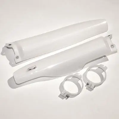 Sezónní Sleva UFO kryty předních vidlic KAWASAKI KX 125/250 04-08, KXF 250 04-05 barva NEUTRAL (s vodítky) - nahrazuje KA0376280, KA03763280 a SU03935280