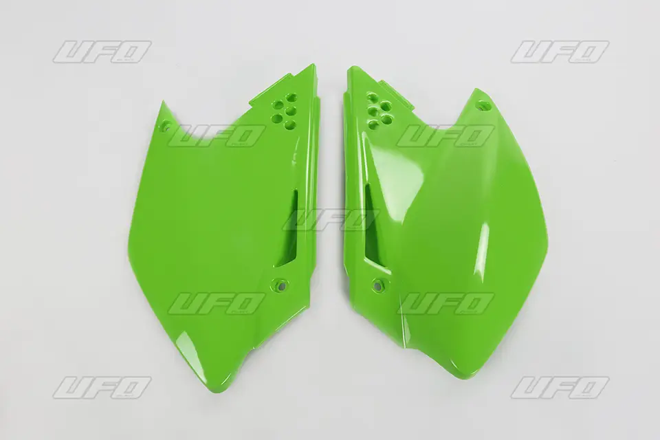Poslední Šance UFO boční tabulky zadní KAWASAKI KXF 250 06-08 barva zelená