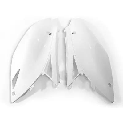 UFO boční tabulky zadní KAWASAKI KXF 450 09-11, KXF 250 09-12, barva bílá Horká Nabídka