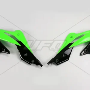 UFO kryty chladiče KAWASAKI KXF 250 13-16 barva OEM (zelená/černá) Hit Sezóny