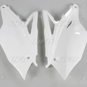 Autentický UFO boční tabulky zadní KAWASAKI KXF 250 17-20, KXF 450 16-18, barva bílá